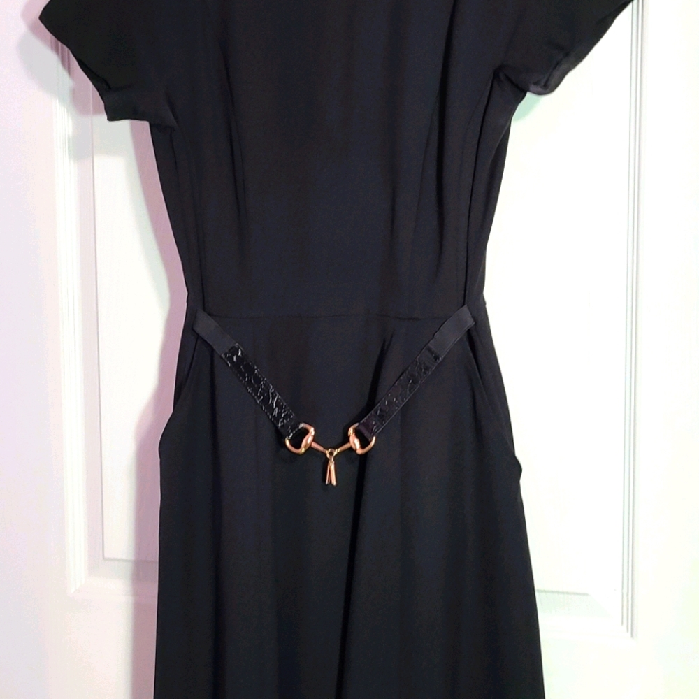 Black A-line dress